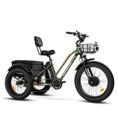 TRIKETAN M-350 Electric Trike - Army Green