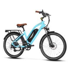 Addmotor Citypro E-43 Commuting Electric Bicycle Sky Blue Right Flank