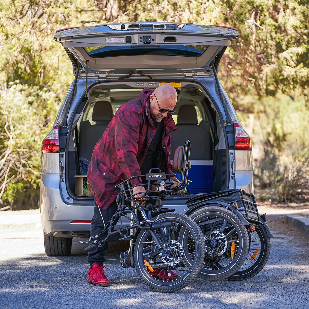 fold the electric trike and put into a SUV